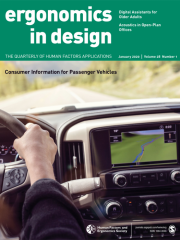 Ergonomics in Design: The Quarterly of Human Factors Applications Journal Subscription