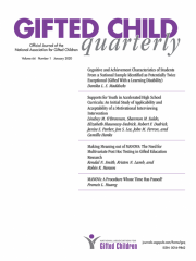 Gifted Child Quarterly Journal Subscription