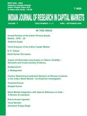 INDIAN JOURNAL OF RESEARCH IN CAPITAL MARKETS Journal Subscription