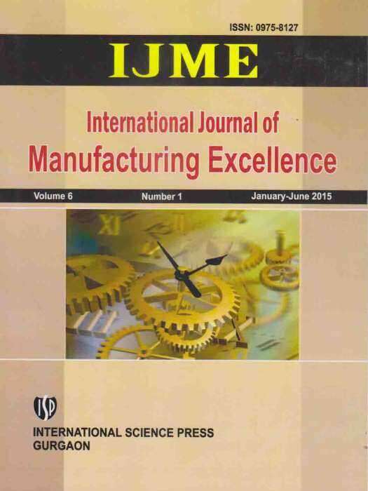 International Journal of Manufacturing Excellence Journal Subscription