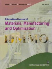 International Journal of Materials Manufacturing and Optimization Journal Subscription