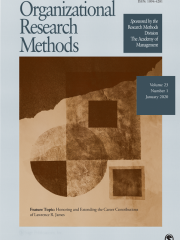 Organizational Research Methods Journal Subscription
